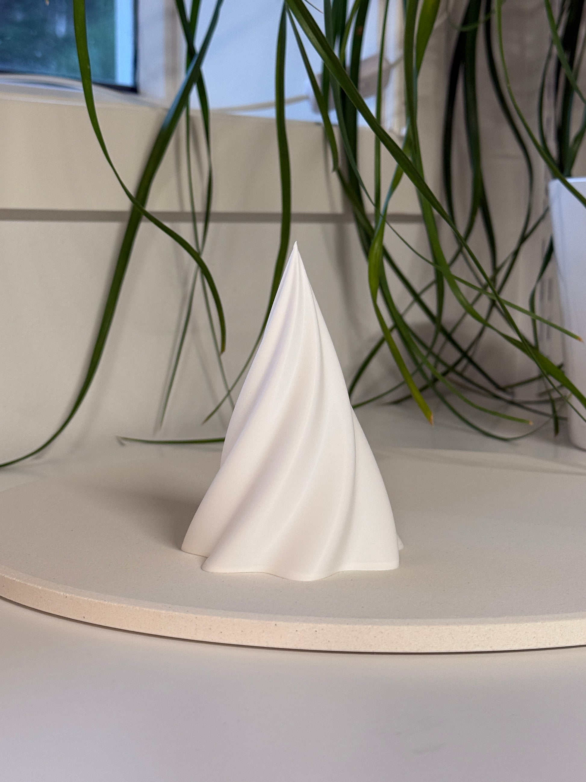 Vintertre Hvit 3D printet PLA