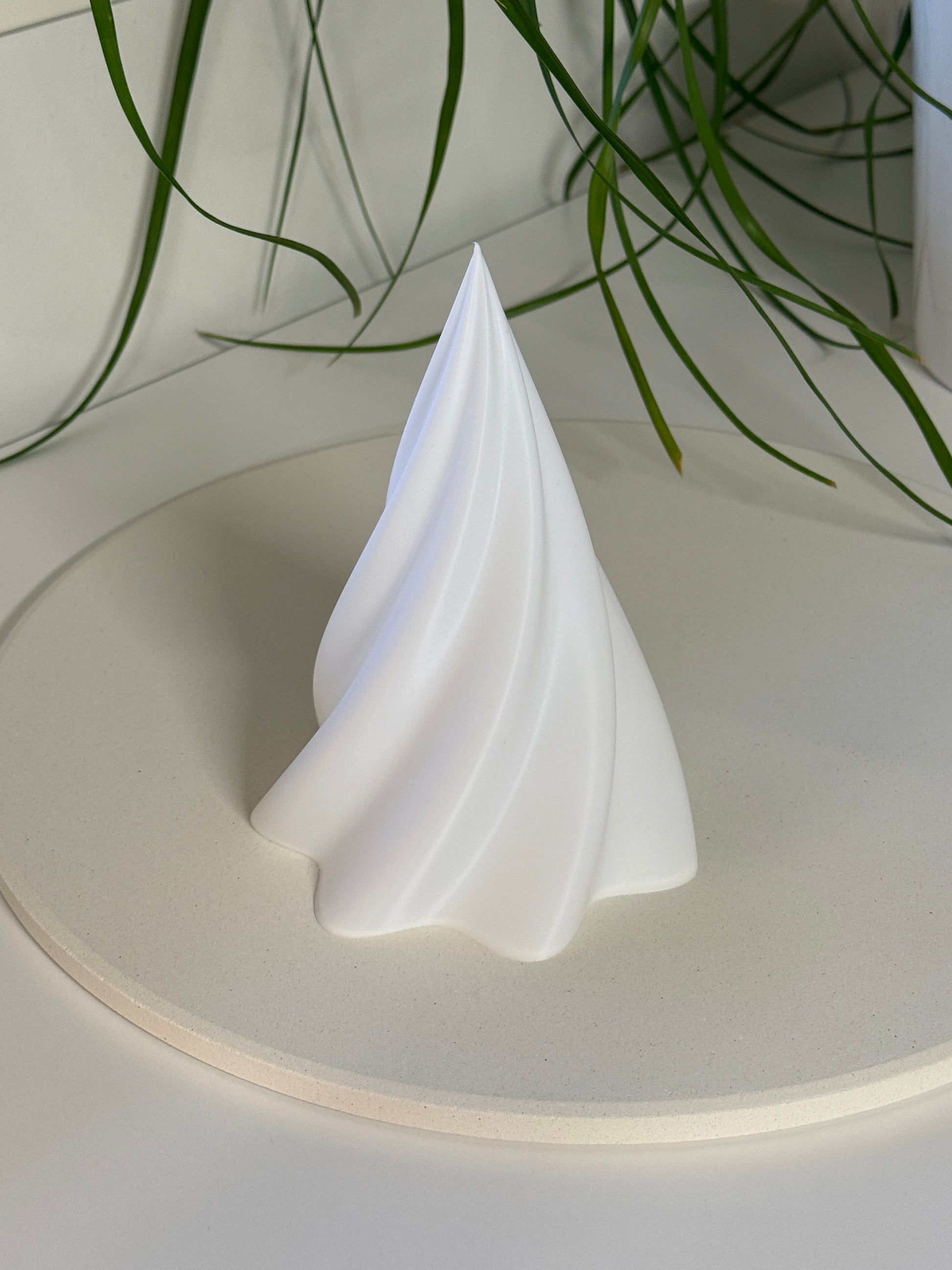 Vintertre Hvit 3D printet PLA